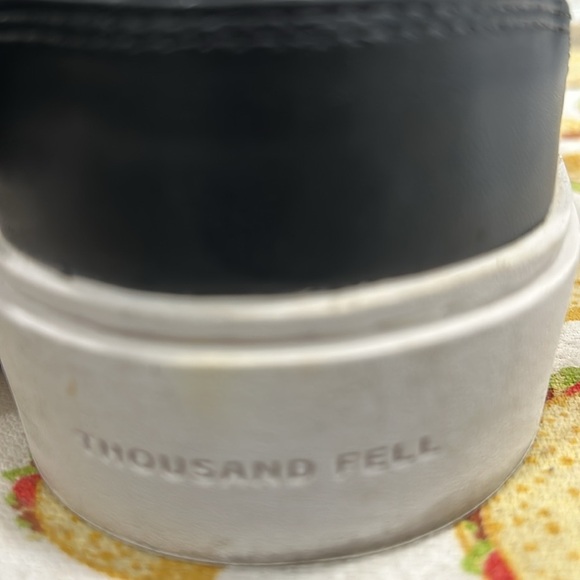 Thousand Fell Men's Lace Up Sustainable Bio Minimalist Sneakers in Black - 12 - Picture 6 of 12